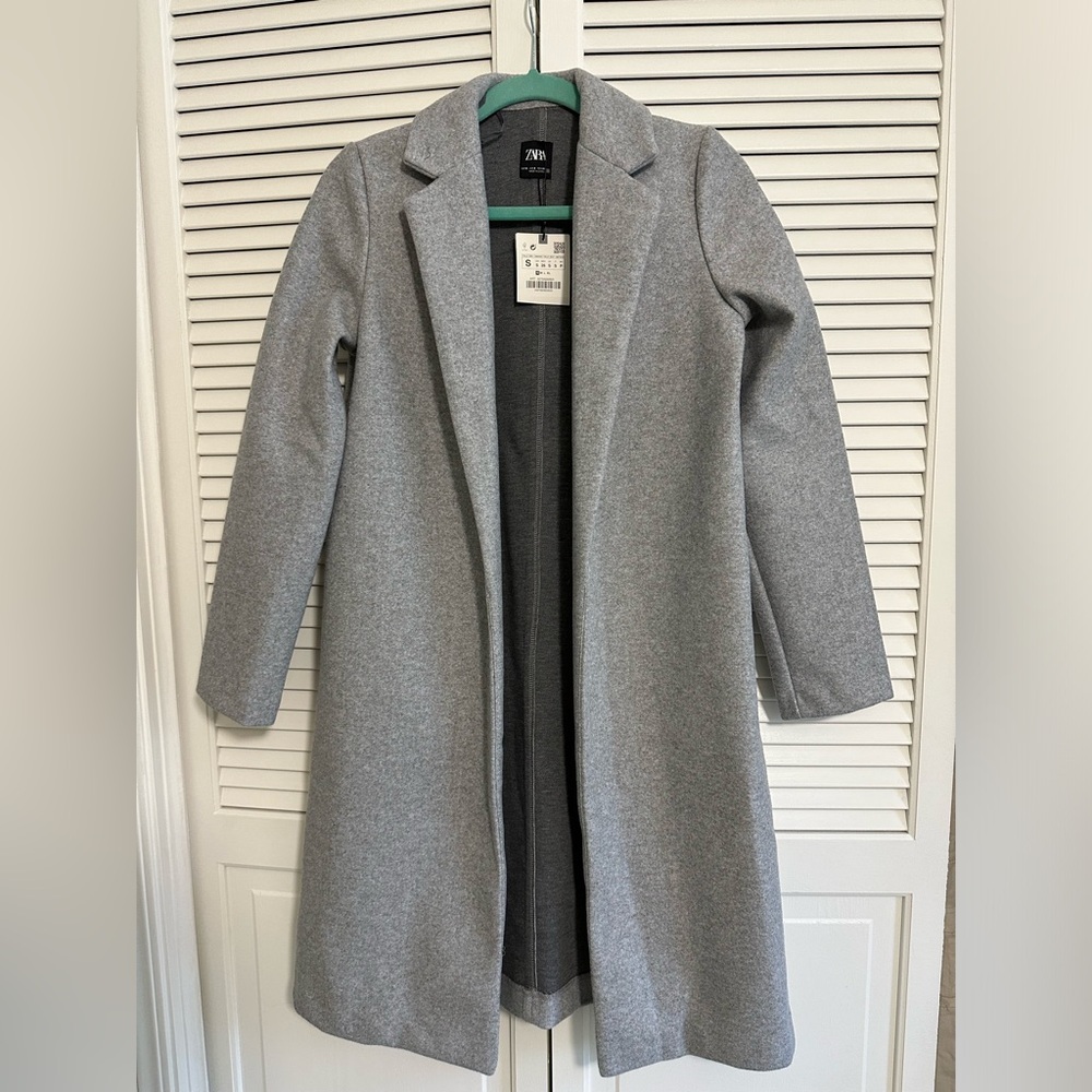 ZARA NWT Grey Coat Small